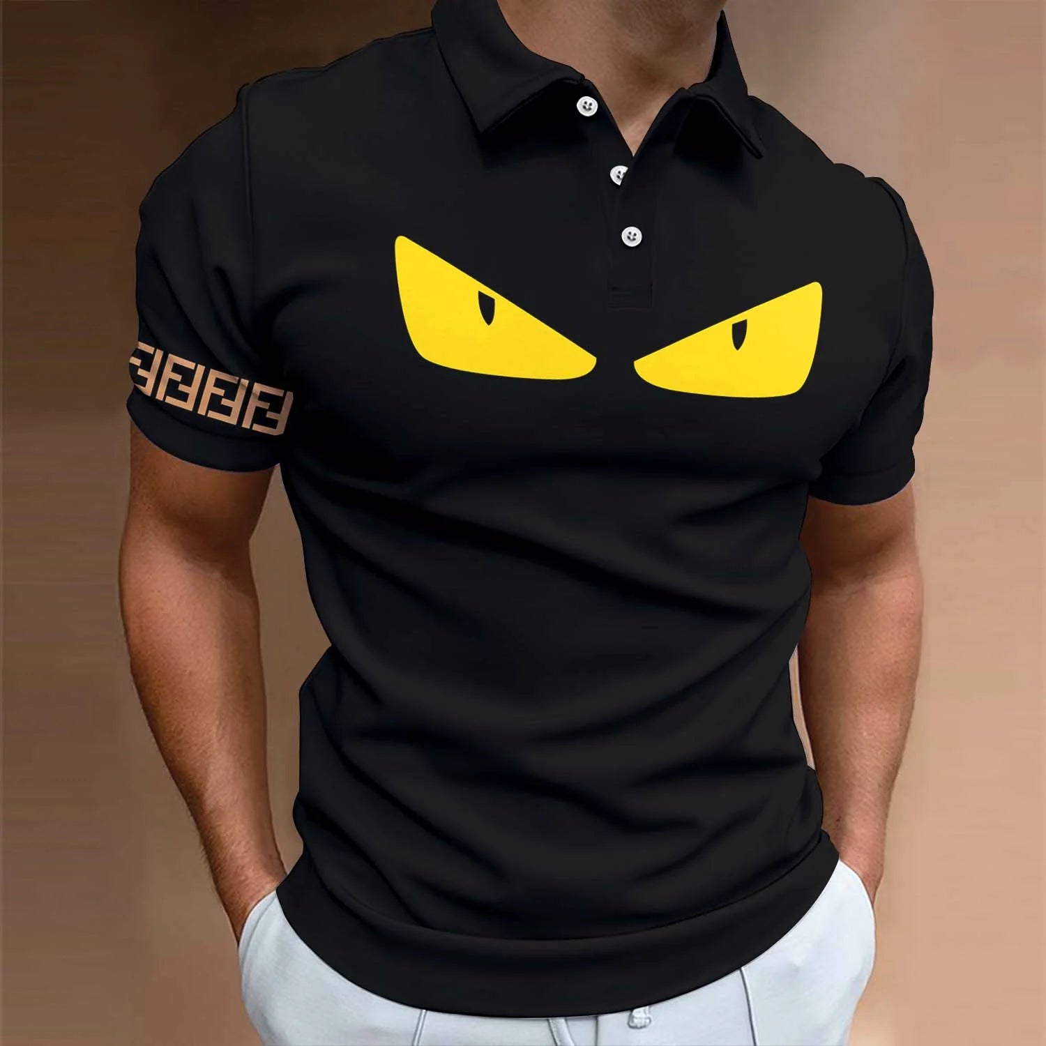 Men's Summer Fashion Printed Polo Shirts 3D1024041805