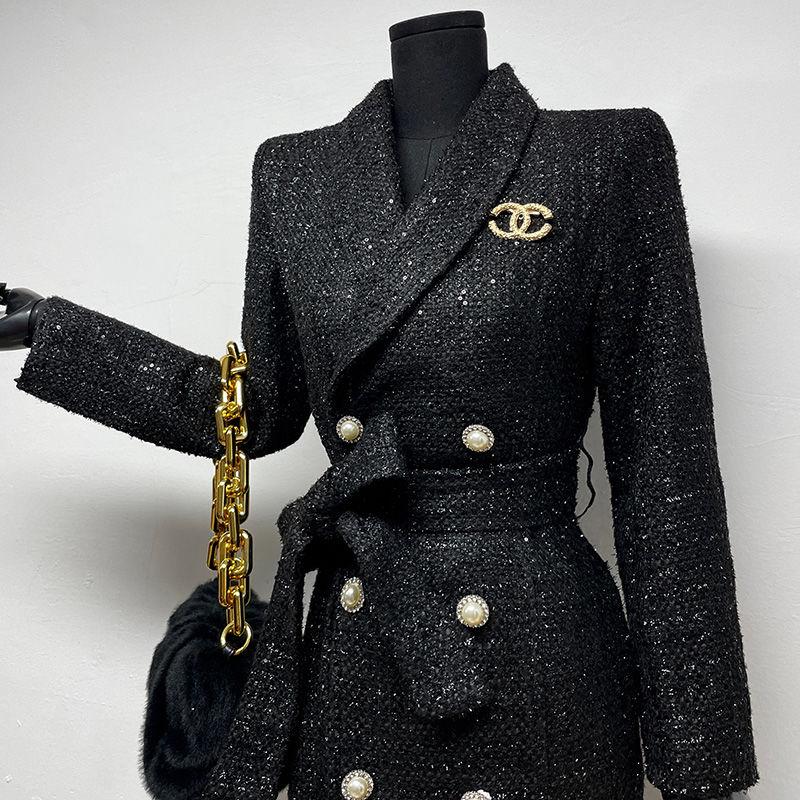 New Fashion C Logo Black Beautiful Women's coats-PD052023121909