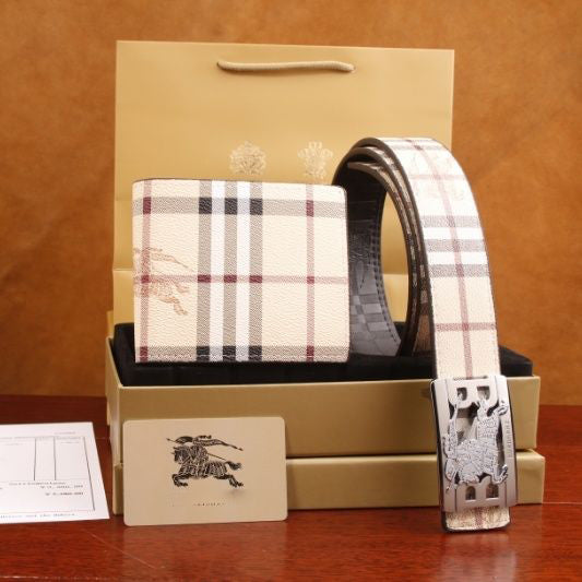 New B Logo Fashion Belt and Wallet Gift BoxPD052024091904