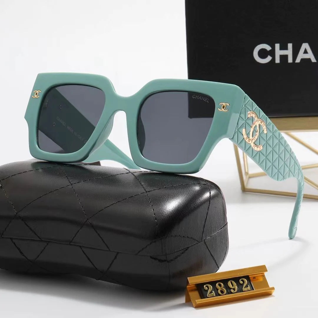 New Fashion Women's Sunglasses Street Photoshoot Travel Anti-glare Large Frame Sunglasses PD05202411905