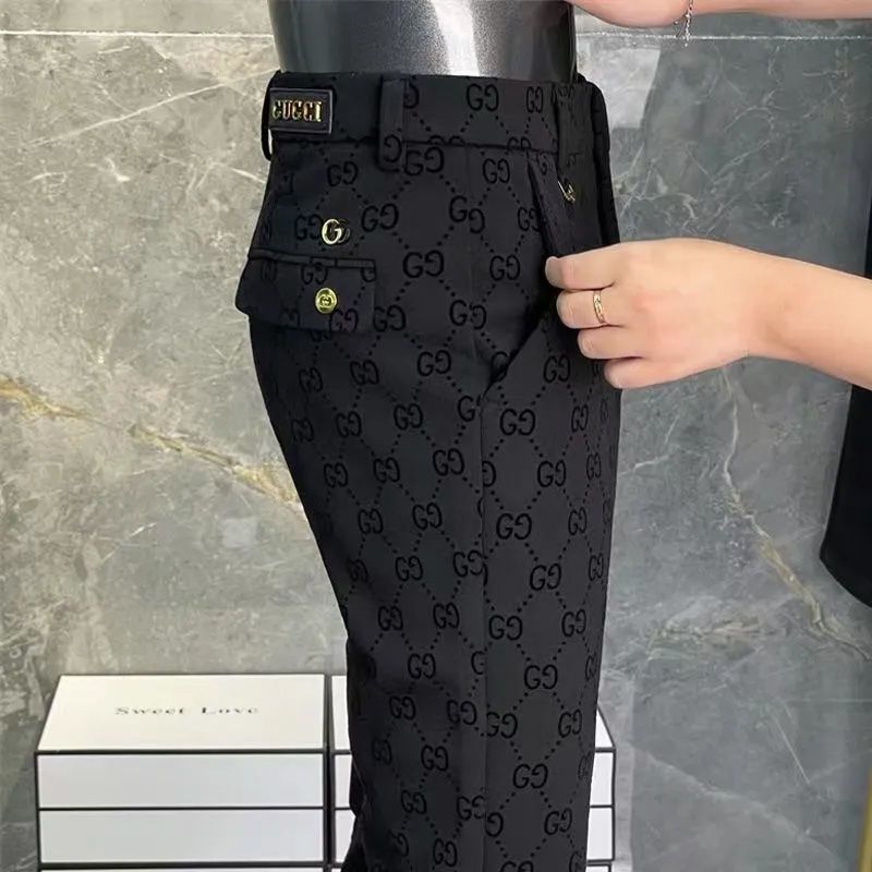 fashionable all-match G Logo slim fit trousers