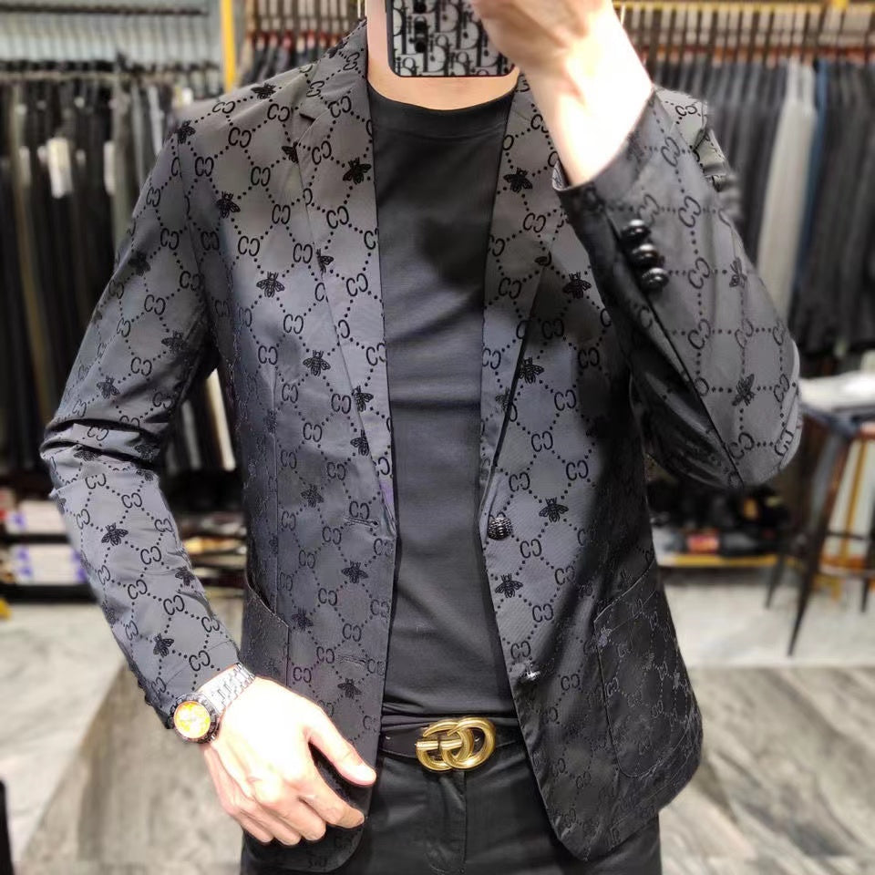 New High-end Lapel Slim Fit Versatile G logo Short Jacket