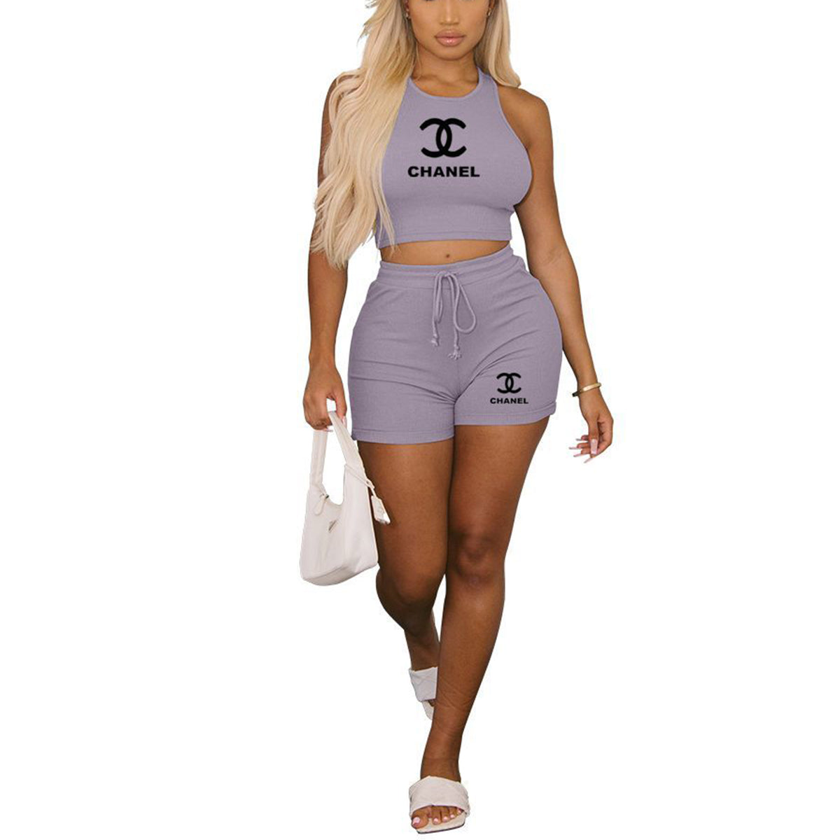 New fashion two-piece short-sleeved shorts PD10041711