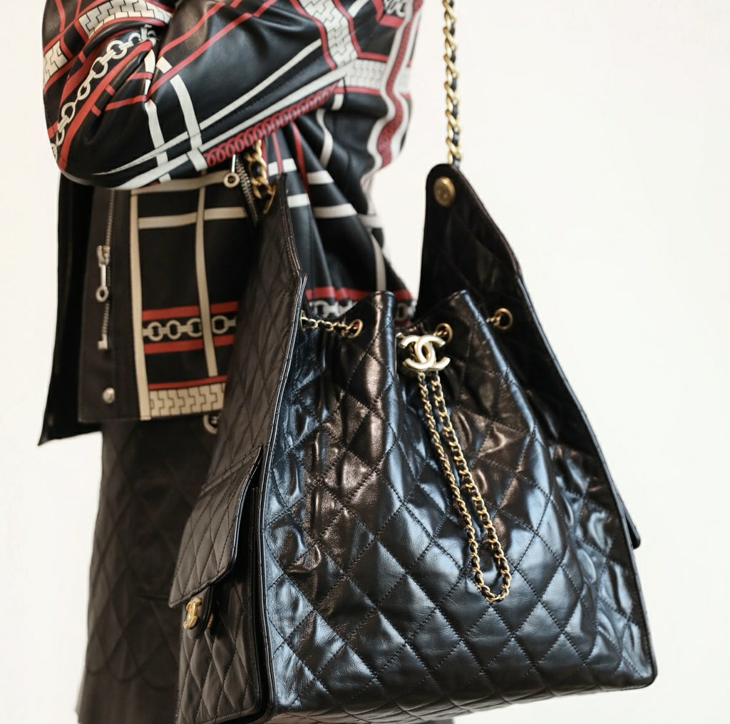 New Black Leather C Logo Women's BagsXC052025050807