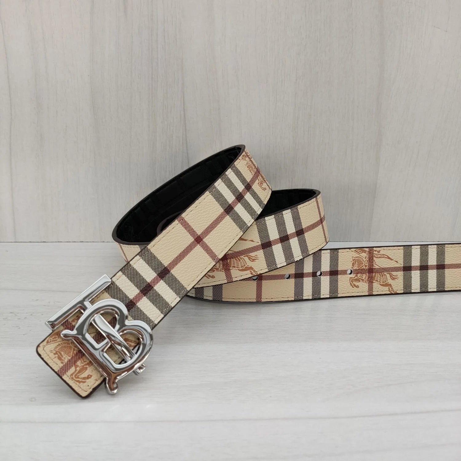 Men's Big Brand Belt Letter Buckle Smooth Buckle Casual All-match Teenager Internet-famous Same-style Belt