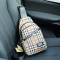 Men's fashion versatile plaid chest bag 1024032805
