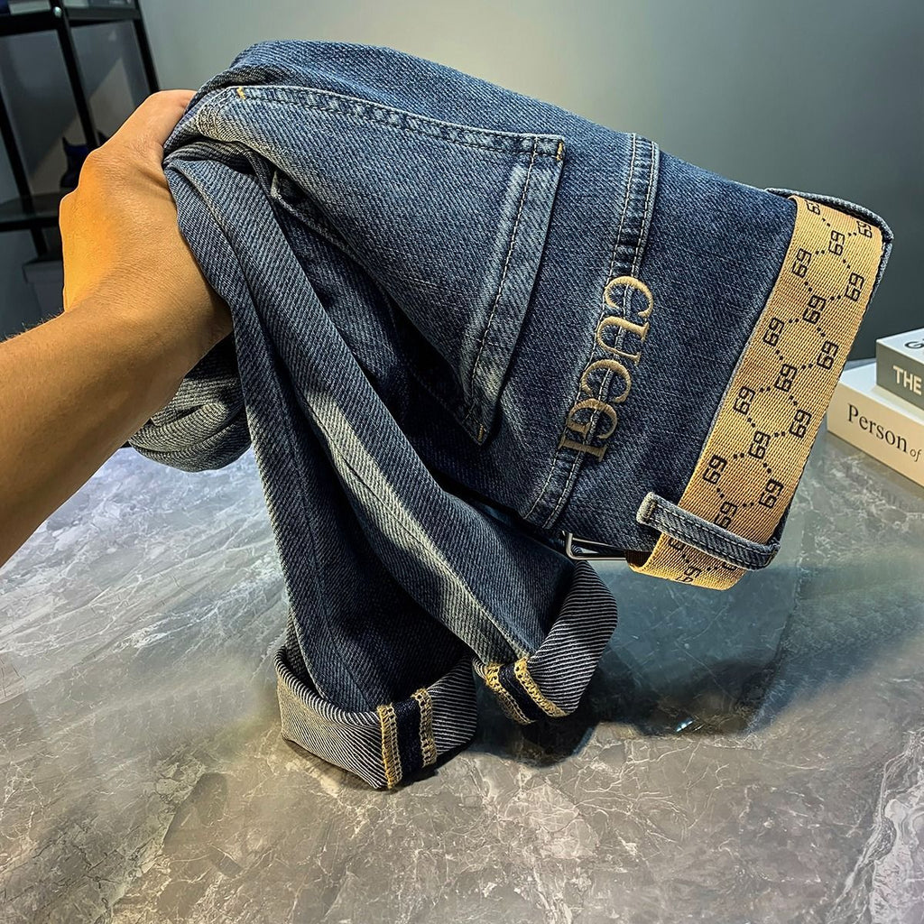 High-end Light Luxury Slim-fit Stretch Men's Trousers 1024073122