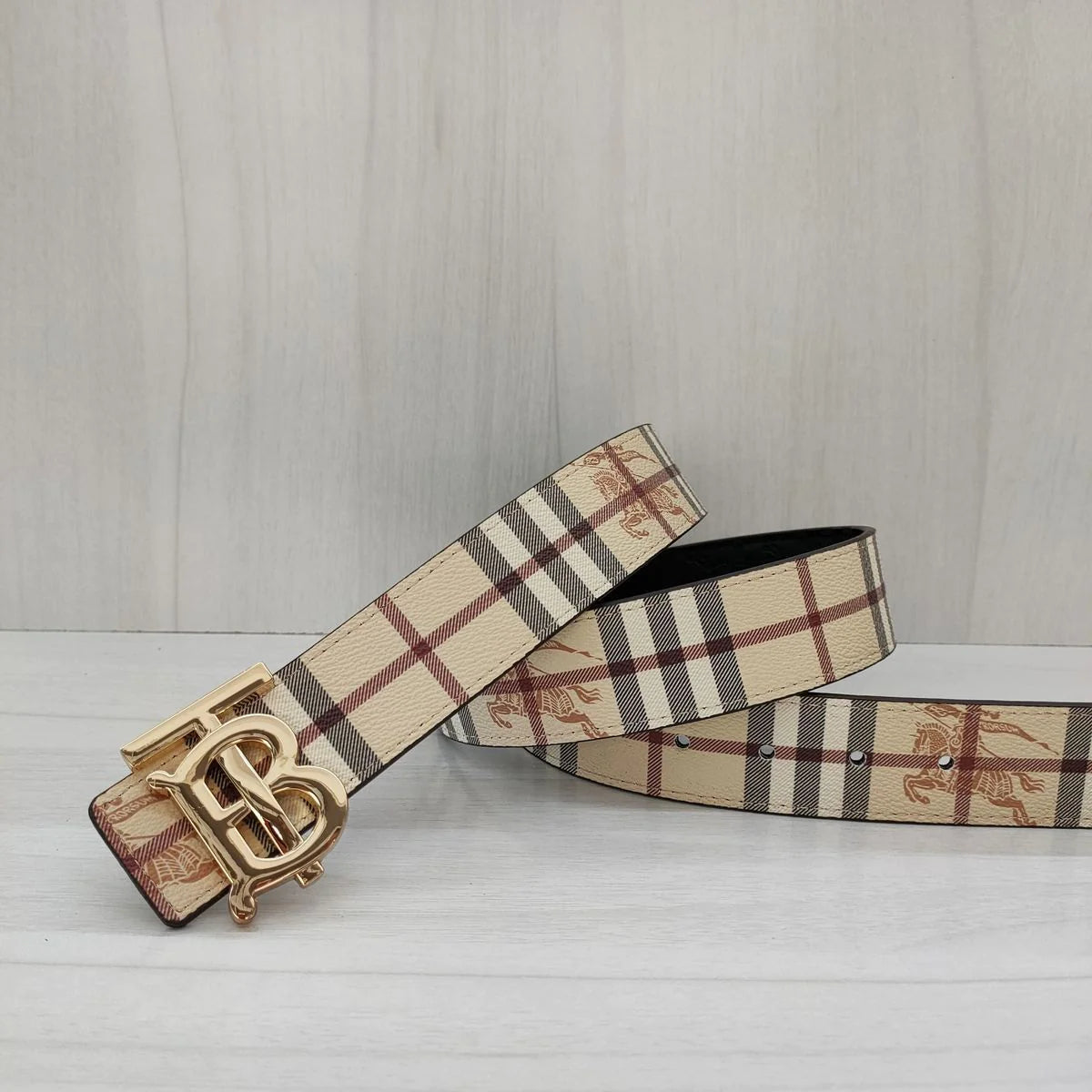 Men's Big Brand Belt Letter Buckle Smooth Buckle Casual All-match Teenager Internet-famous Same-style Belt