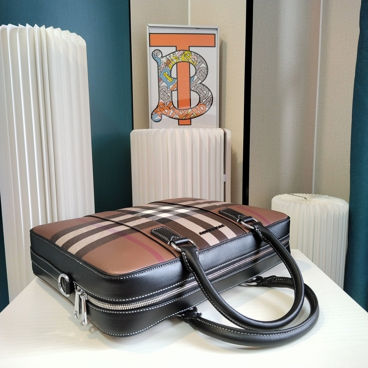 New Handmade Leather B logo Men's BagsXC052023121801