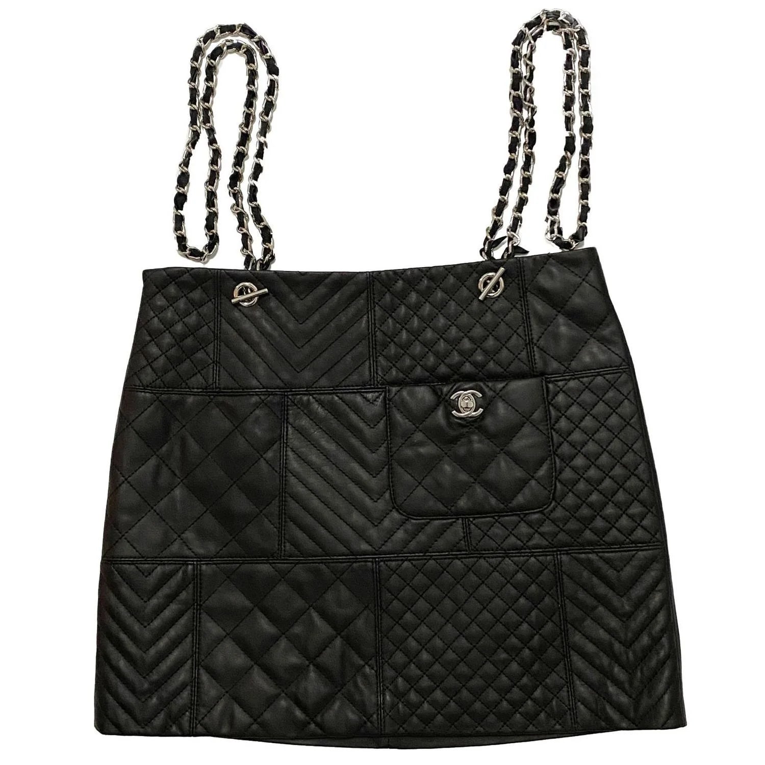 New Genuine Leather Diamond Chain Skirt For Women 10240108LY07