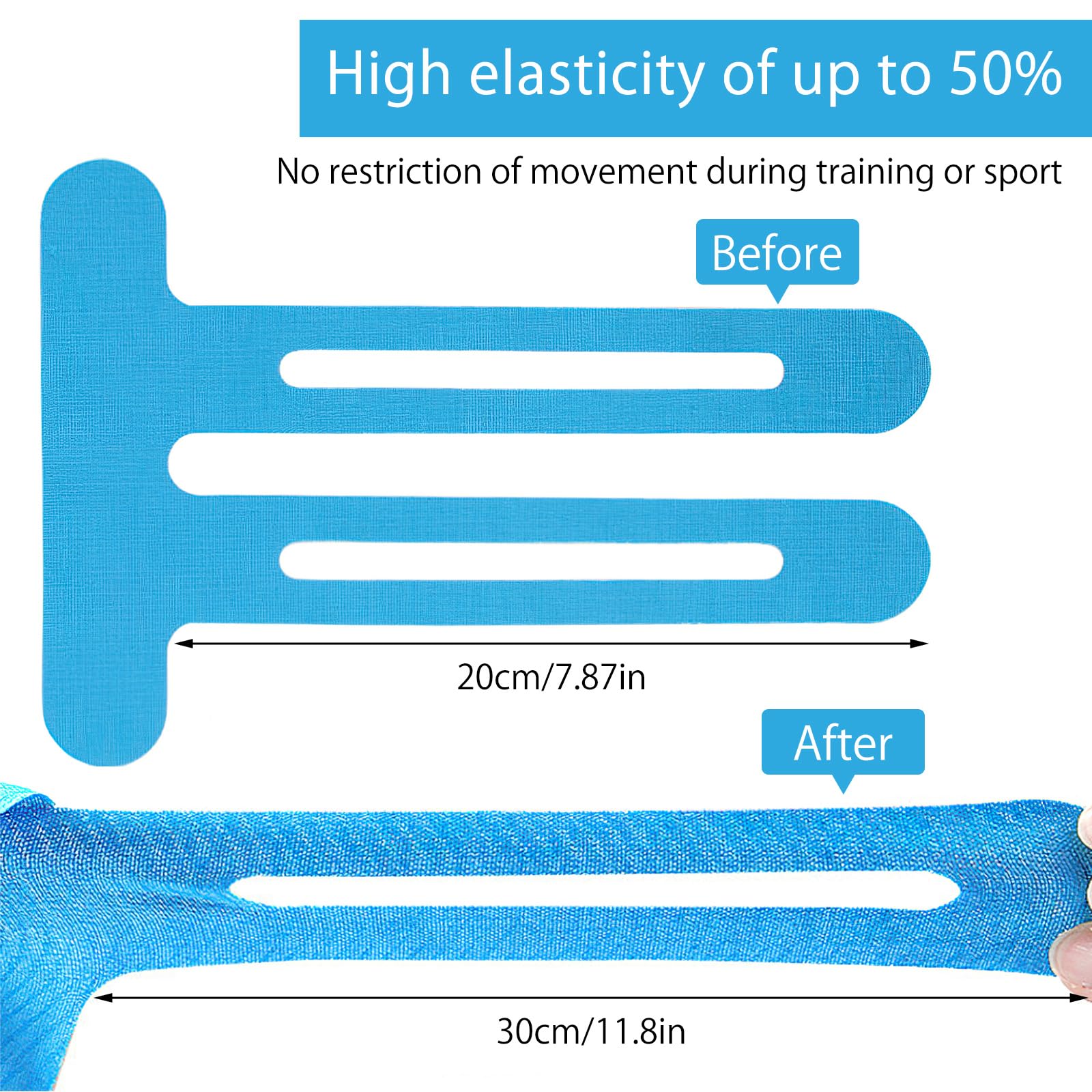 Kinesiology Tape For Knees 16-Pack Precut & Shoulders
