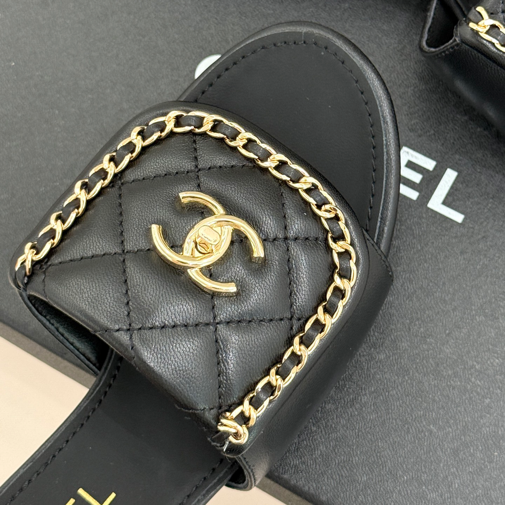 New Black and White Leather Women's HeelsXC052026052208