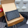 new handmade leather V Logo 24cm bagsXC052025102302