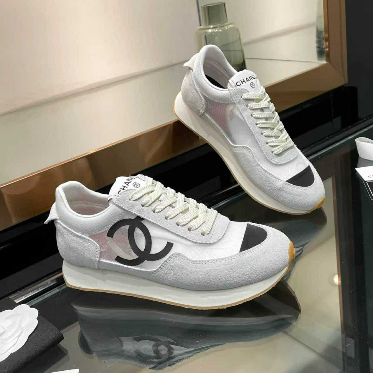 New Black and White Fashion Women's SneakersPD052026032512