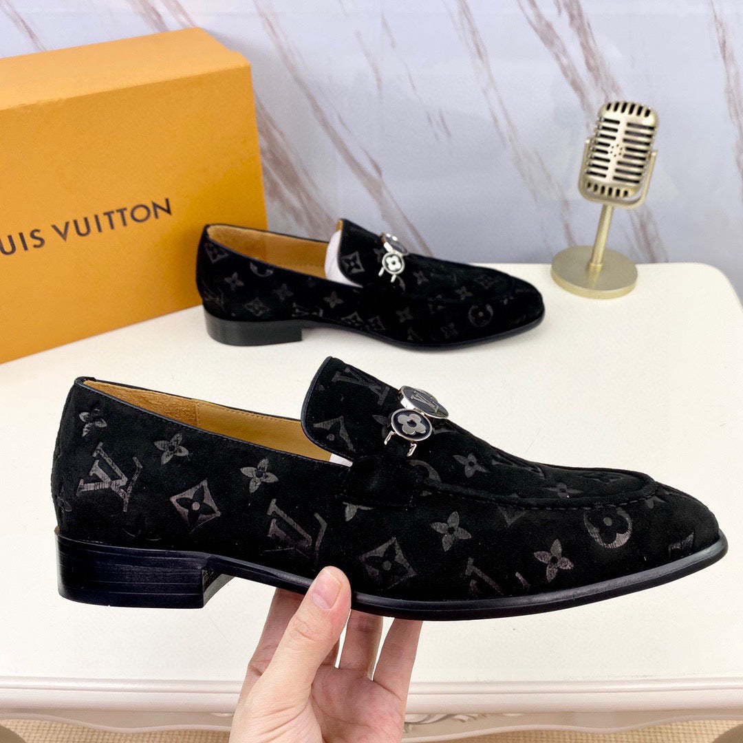 New Handmade Fashion Black Leather Men's LoafersPD052026031110