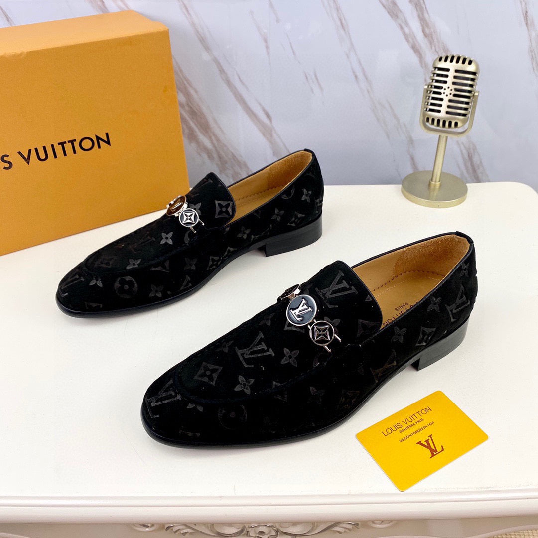 New Handmade Fashion Black Leather Men's LoafersPD052026031110
