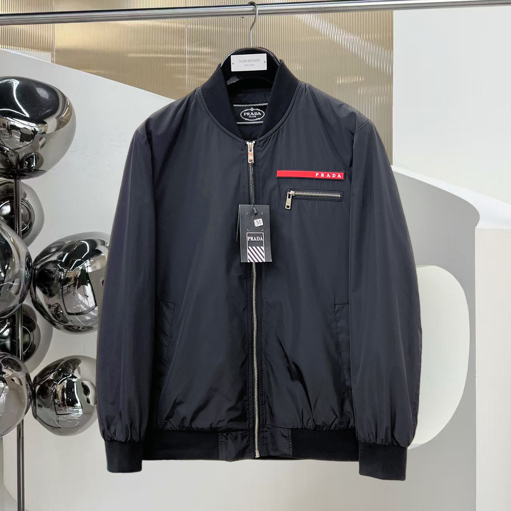 New P Logo Black Men's JacketPD052025102701
