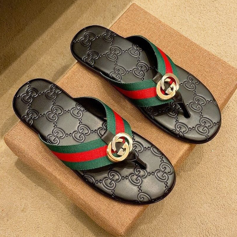 New Black Handmade Men's slippersXC062026021203