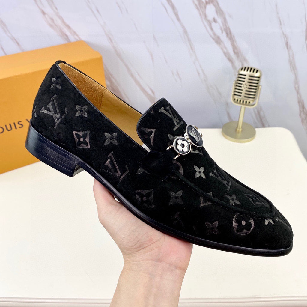 New Handmade Fashion Black Leather Men's LoafersPD052026031110