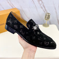 New Handmade Fashion Black Leather Men's LoafersPD052026031110