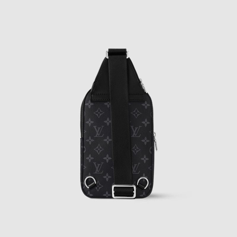 New Black real Leather V Logo Men's  bagsXC052025102903