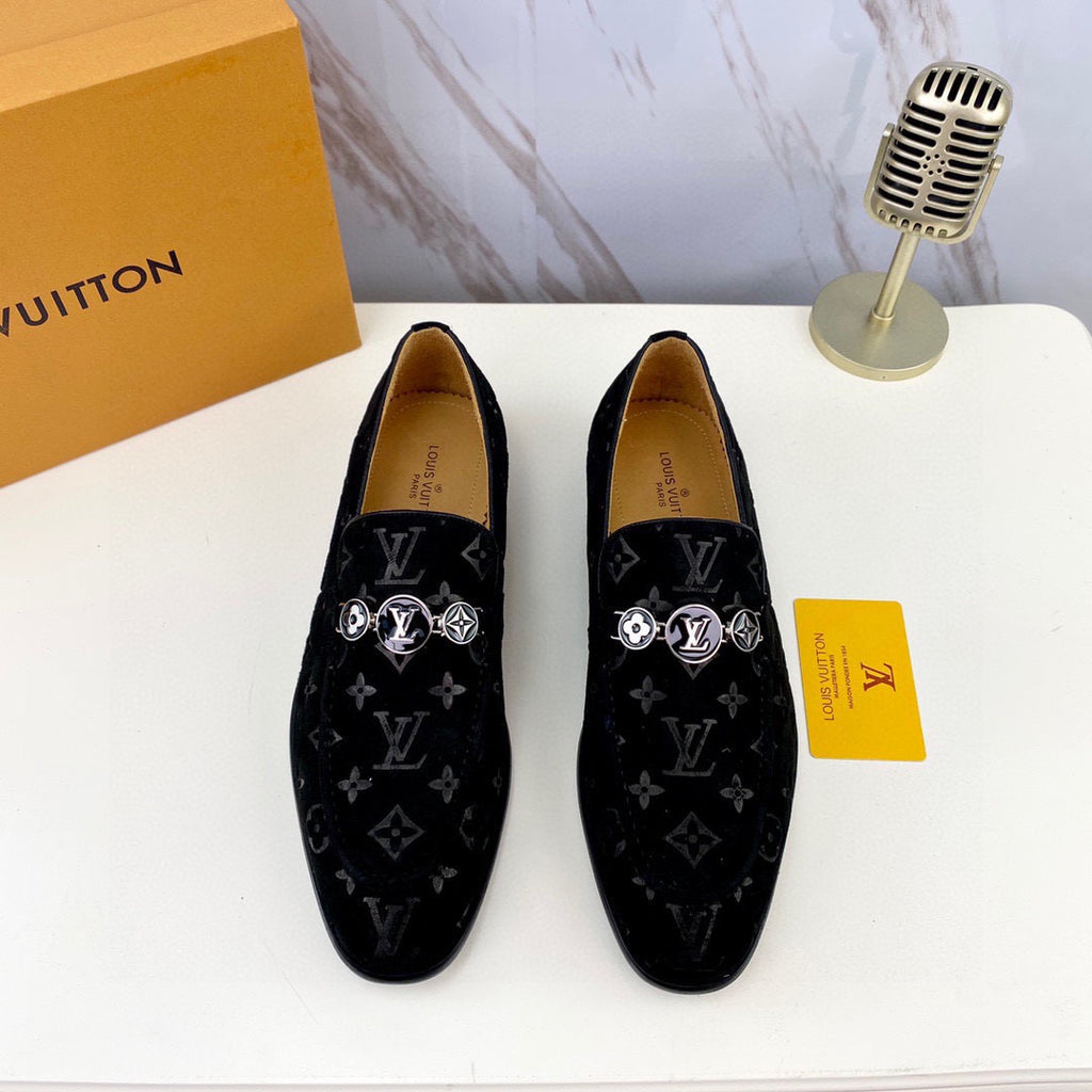New Handmade Fashion Black Leather Men's LoafersPD052026031110