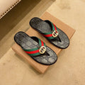 New Black Handmade Men's slippersXC062026021203