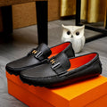 New Black Handmade Men's loafersXC062026021206