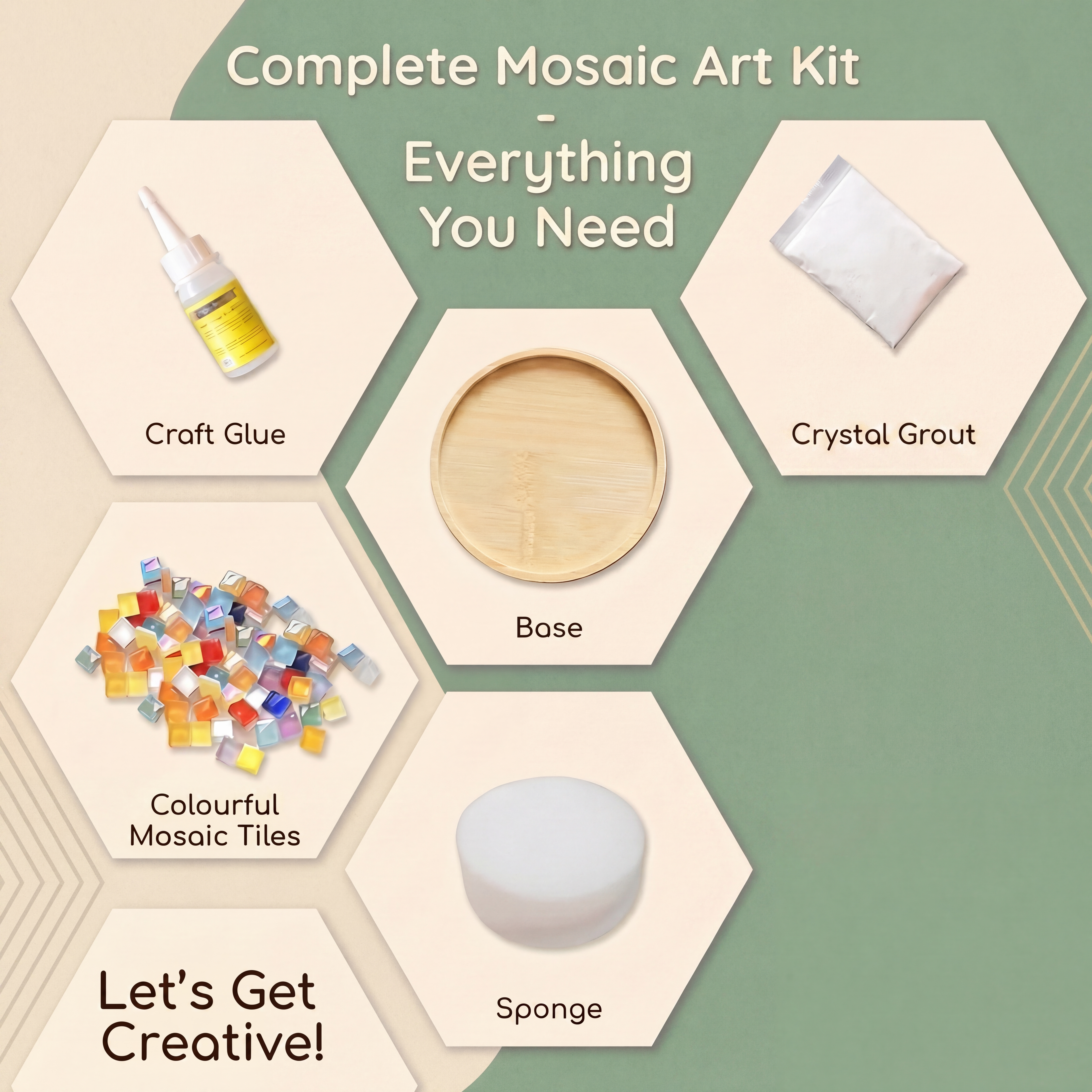 DIY Mosaic Coaster Craft Kit