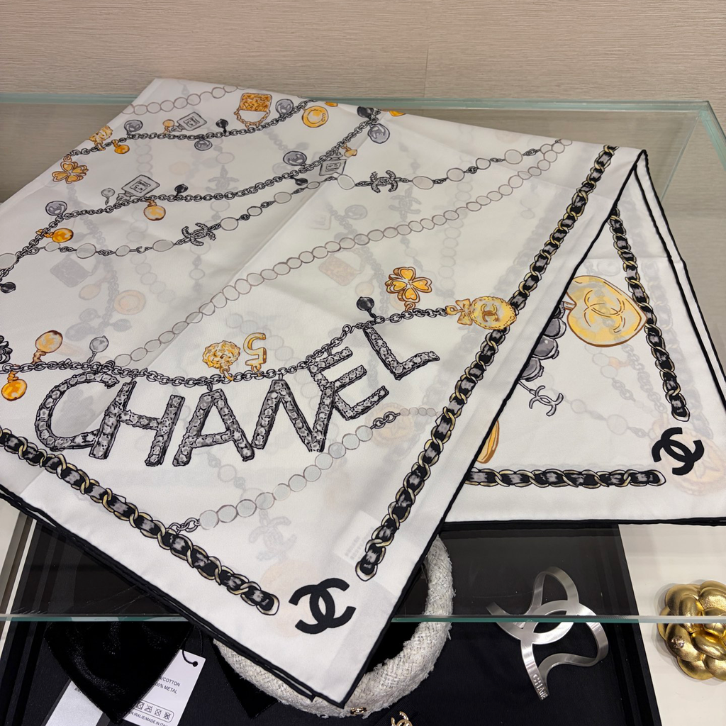 New Fashion White silk Women's ScarfXC052026072701
