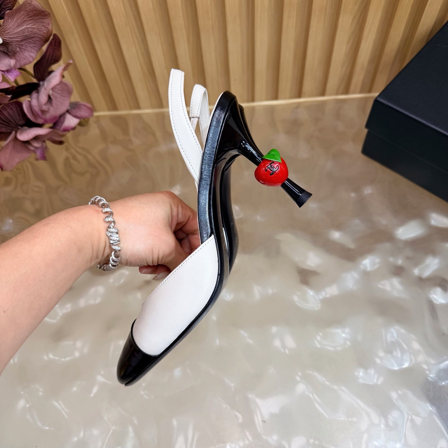 New Fashion Whtie and Black Womens's High-HeeledXC052026070301