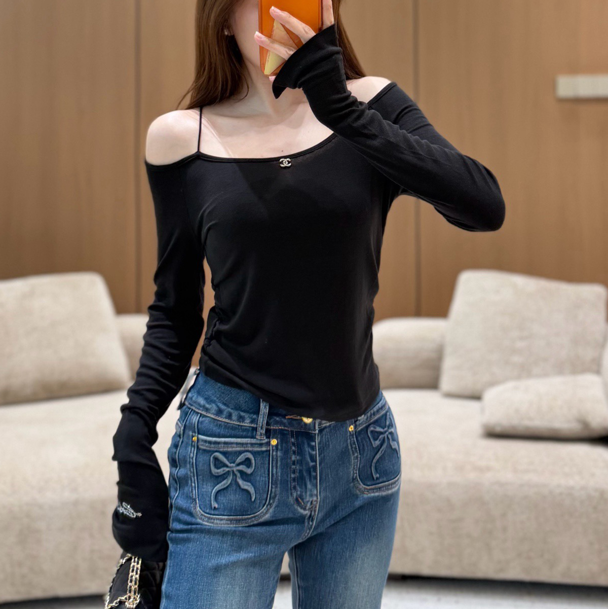 new Black C fashion women's shirtXC052026082003