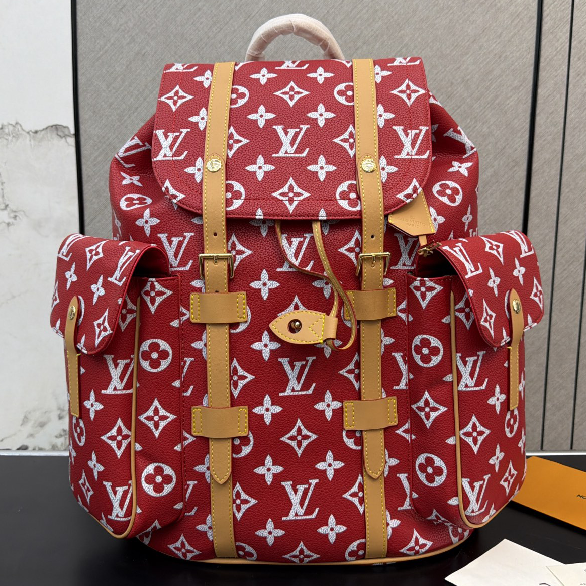 Black Leather Fashion men's BagsXC0520260081805