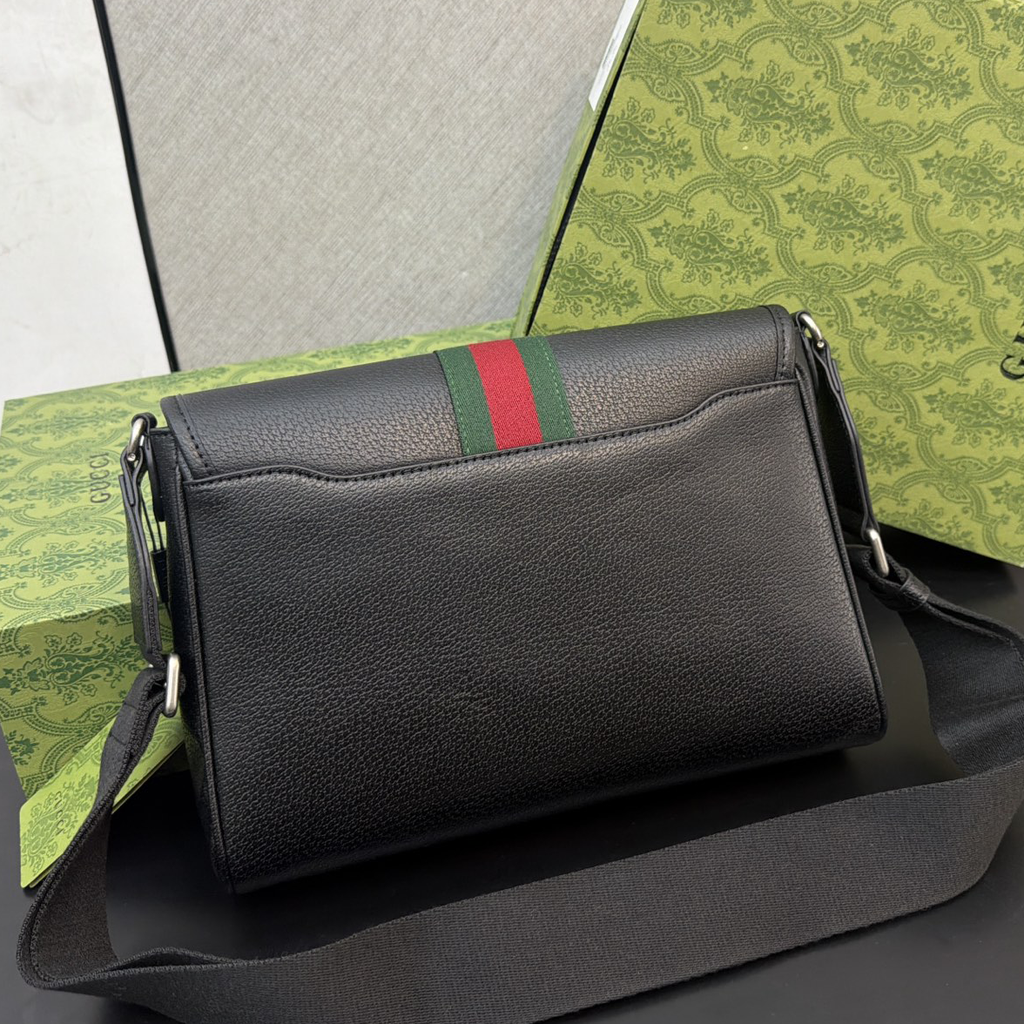 Black Leather Fashion men's BagsXC0520260081802