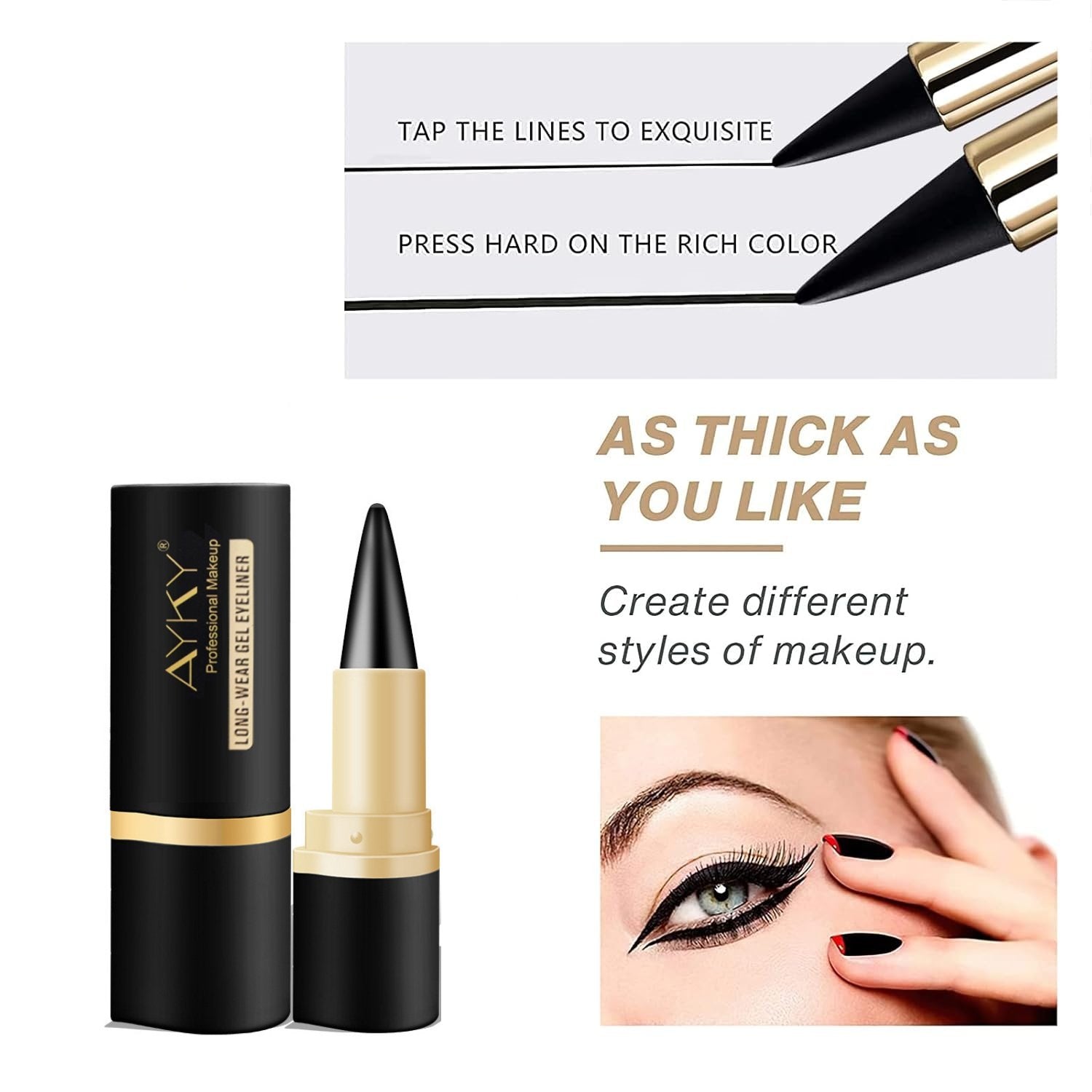 Viral profession Kajal Eyeliner Pen Gel - Quick Drying Formula Eye Liner